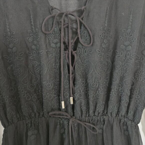 Zimmermann Lucia Silk Embroidered Romper Black S0 b53E - Picture 6 of 9
